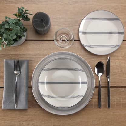 18-PIECE GREY VORTEX DINNERWARE - Image 2