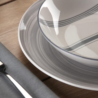 18-PIECE GREY VORTEX DINNERWARE - Image 3