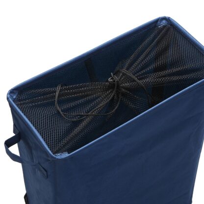 NAVY BLUE LAUNDRY HAMPER WITH MESH COVER - Image 2