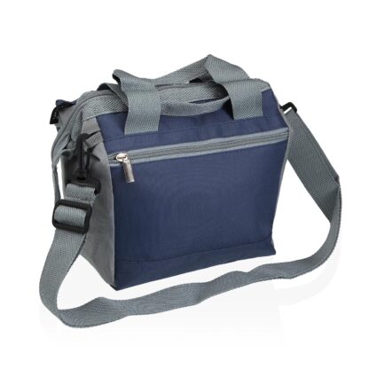 GREY AND BLUE 7L INSULATED LUNCH BOX