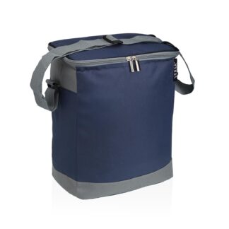 GREY AND BLUE 14L INSULATED LUNCH BOX