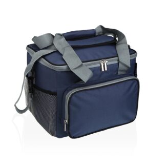 GREY AND BLUE 16L INSULATED LUNCH BOX