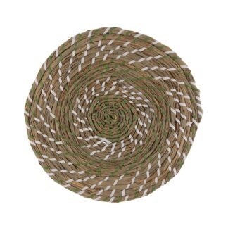 GREEN AND WHITE PLACEMAT 38 CM