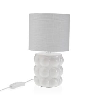WHITE BASE LAMP W/ ROUNDED SHADE