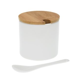 WHTIE ROUND SUGAR BOWL