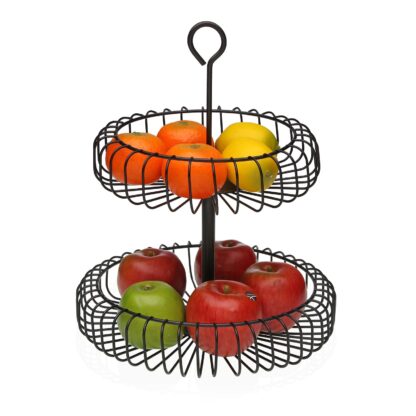 TWO-TIER BLACK FRUIT PLATTER - Image 2