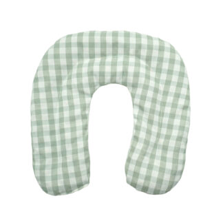 GREEN VICHY NECK SHAPE THERMAL PILLOW