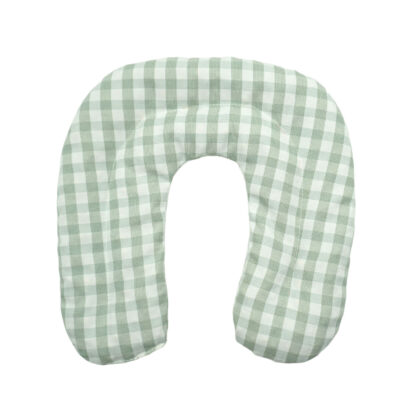 GREEN VICHY NECK SHAPE THERMAL PILLOW