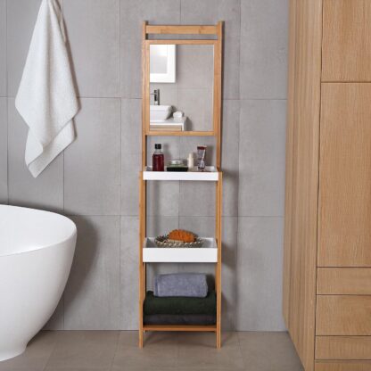 BAMBOO SHELF WITH MIRROR - Image 2