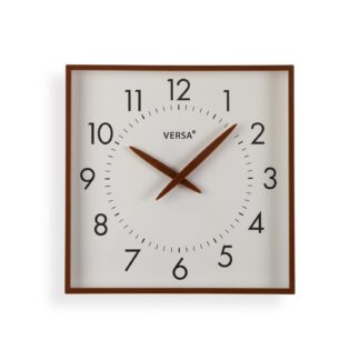SQUARE WALL CLOCK WOOD EFFECT