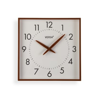 SQUARE WALL CLOCK WOOD EFFECT