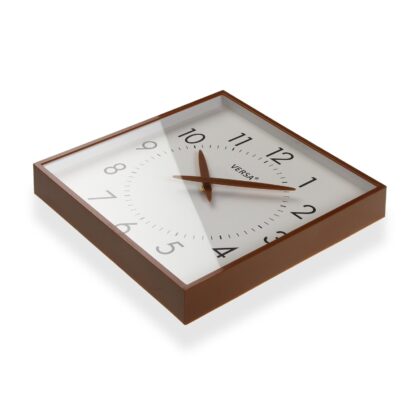 SQUARE WALL CLOCK WOOD EFFECT - Image 2