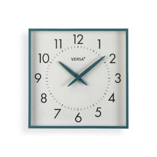 SQUARE WALL CLOCK BLUE