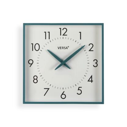 SQUARE WALL CLOCK BLUE