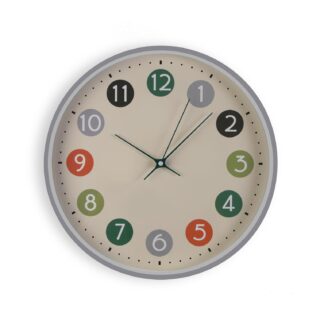 MULTICOLOUR WALL CLOCK 30CM