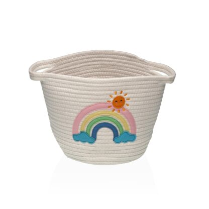 WHITE RAINBOW BASKET