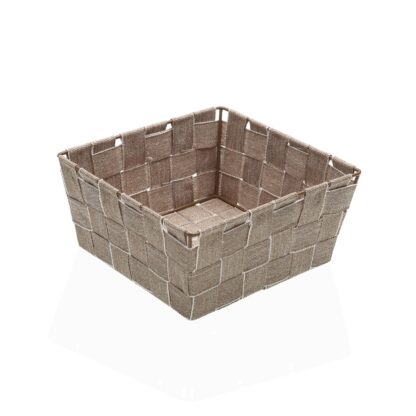 BEIGE SQUARE BASKET 19 X 19