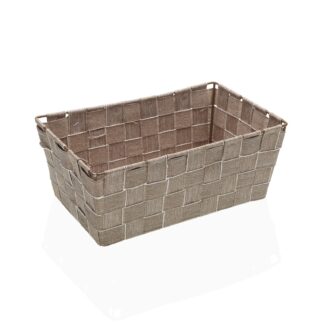 BEIGE SQUARE BASKET 27 X 17