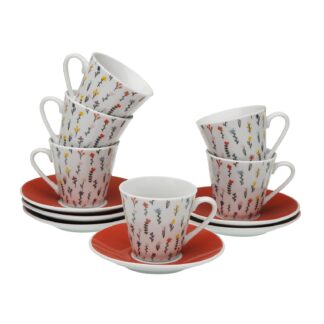 BLUME COFFEE CUP AND SAUCER SET OF 6
