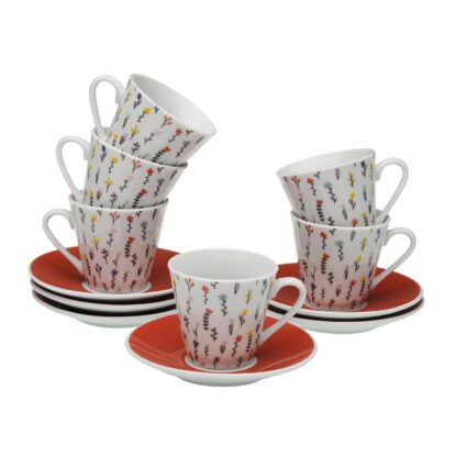 BLUME COFFEE CUP AND SAUCER SET OF 6