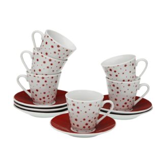STELLA COFFEE CUP & SAUCER SET OF 6