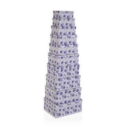 SET OF 15 "LILAC" CARDBOARD BOXES