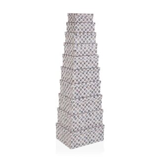 SET OF 10 "PETPRINT" CARDBOARD BOXES