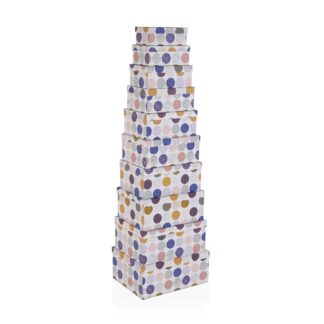 SET OF 10 "CIRCLES" CARDBOARD BOXES