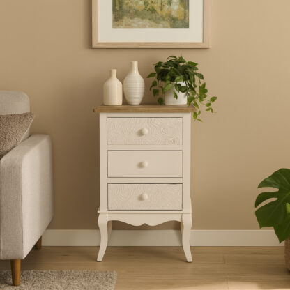 TENNY 3-DRAWER BEDSIDE TABLE - Image 2