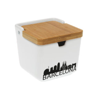 BARCELONA BAMBOO LID SUGAR BOWL