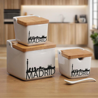 MADRID SALT BOWL WITH BAMBOO LID - Image 2
