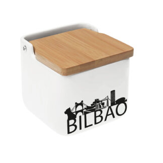 BILBAO SALT BOWL WITH BAMBOO LID