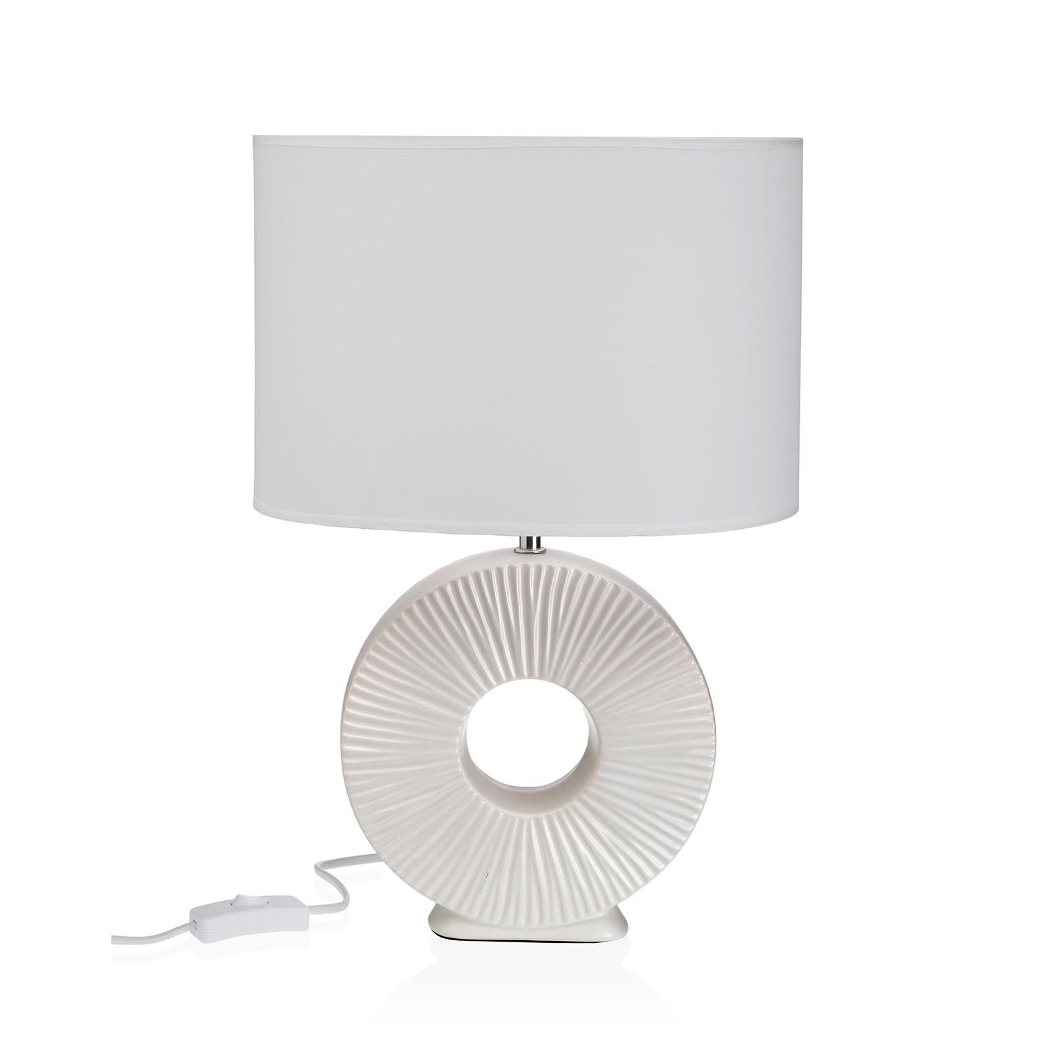 WHITE AGERA CERAMIC TABLE LAMP