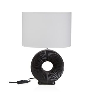 BLACK AGERA CERAMIC TABLE LAMP