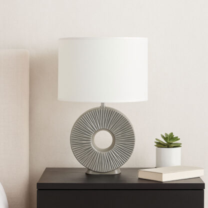 BEIGE AGERA CERAMIC TABLE LAMP - Image 2