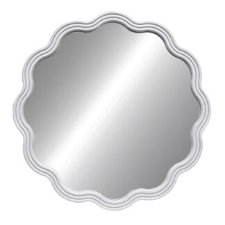 ROUND WHITE WAVE MIRROR