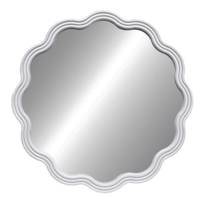 ROUND WHITE WAVE MIRROR