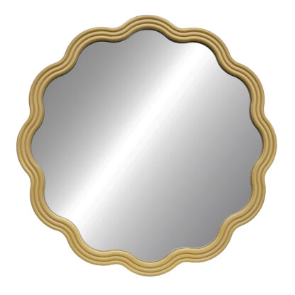 ROUND GOLD WAVE MIRROR