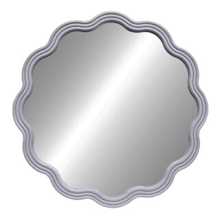 ROUND SILVER WAVE MIRROR