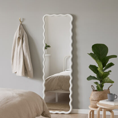 WHITE WAVE FRAME MIRROR - Image 2