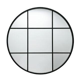 ROUND BLACK WINDOW MIRROR