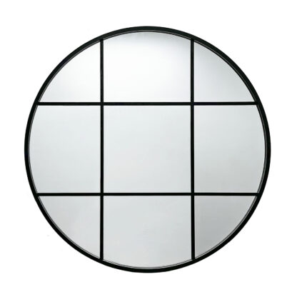 ROUND BLACK WINDOW MIRROR