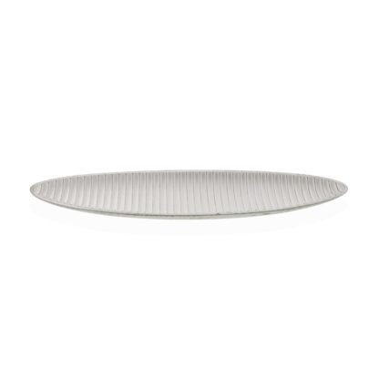 WHITE ELONGATED CENTREPIECE 58CM