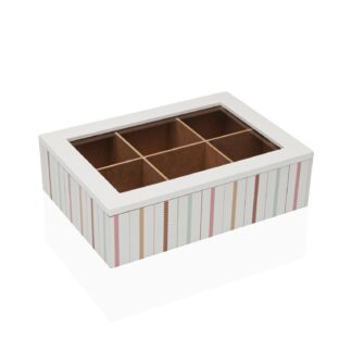 FLINT 6-COMPARTMENT WOODEN TEA BOX