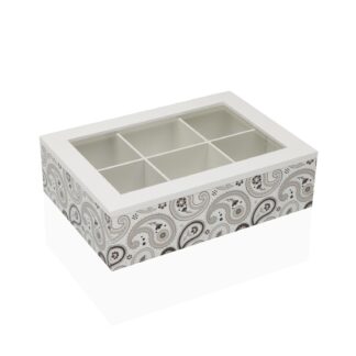 GLOBB 6-COMPARTMENT WOODEN TEA BOX