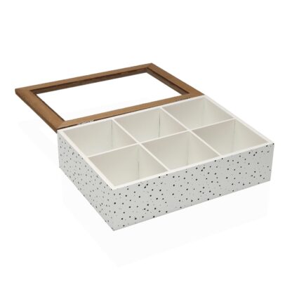 SPECKLE 6-COMPARTMENT WOODEN TEA BOX - Image 2