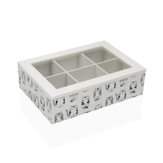 GATTO 6-COMPARTMENT WOODEN TEA BOX
