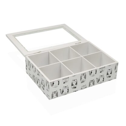 GATTO 6-COMPARTMENT WOODEN TEA BOX - Image 2
