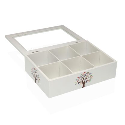 WOODEN TEA BOX 6 COMP. TREE - Image 2