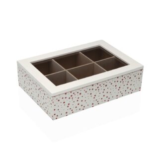 WOODEN TEA BOX 6 COMP. STELLA